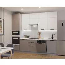 Кухонный гарнитур арт. 5 Обсидиан Тальк 3000 мм